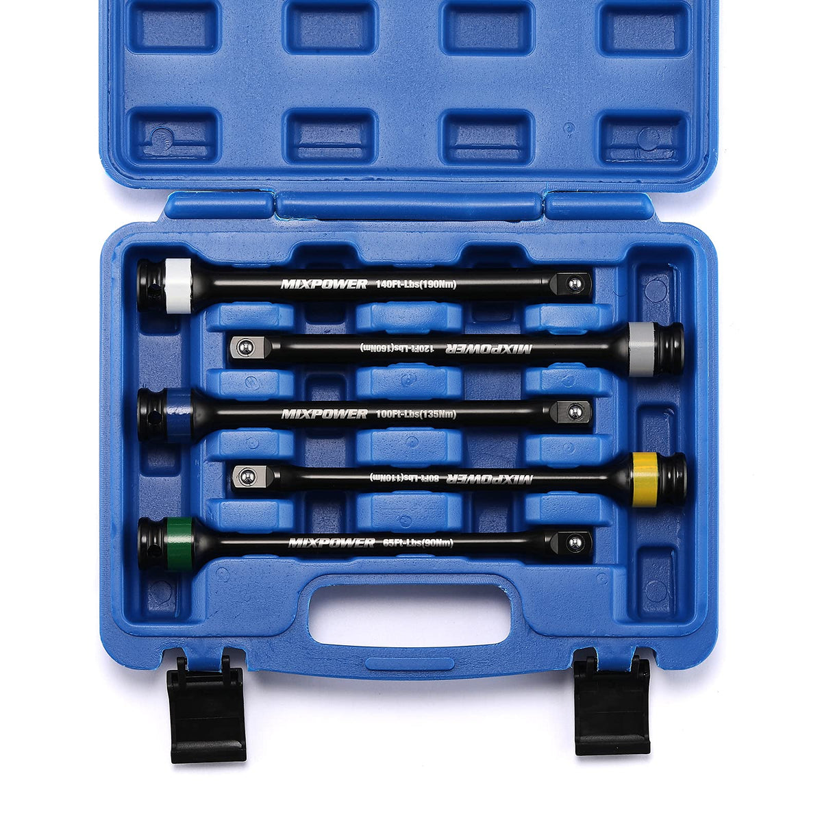 5 Piece 1/2" Drive Torque Limiting Socket Extension Bars P8238
