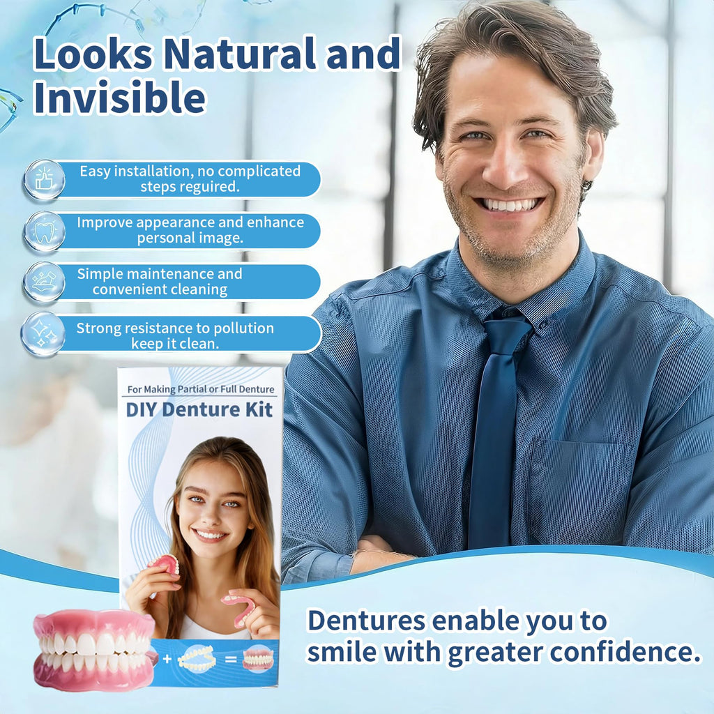 DIY Denture Kit Top & Bottom Fake Teeth F4157