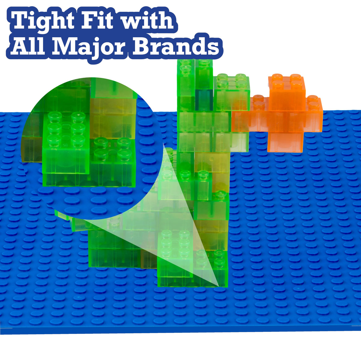 Green Blue White 10x10" Building Bricks Baseplates 4 Pack I7035