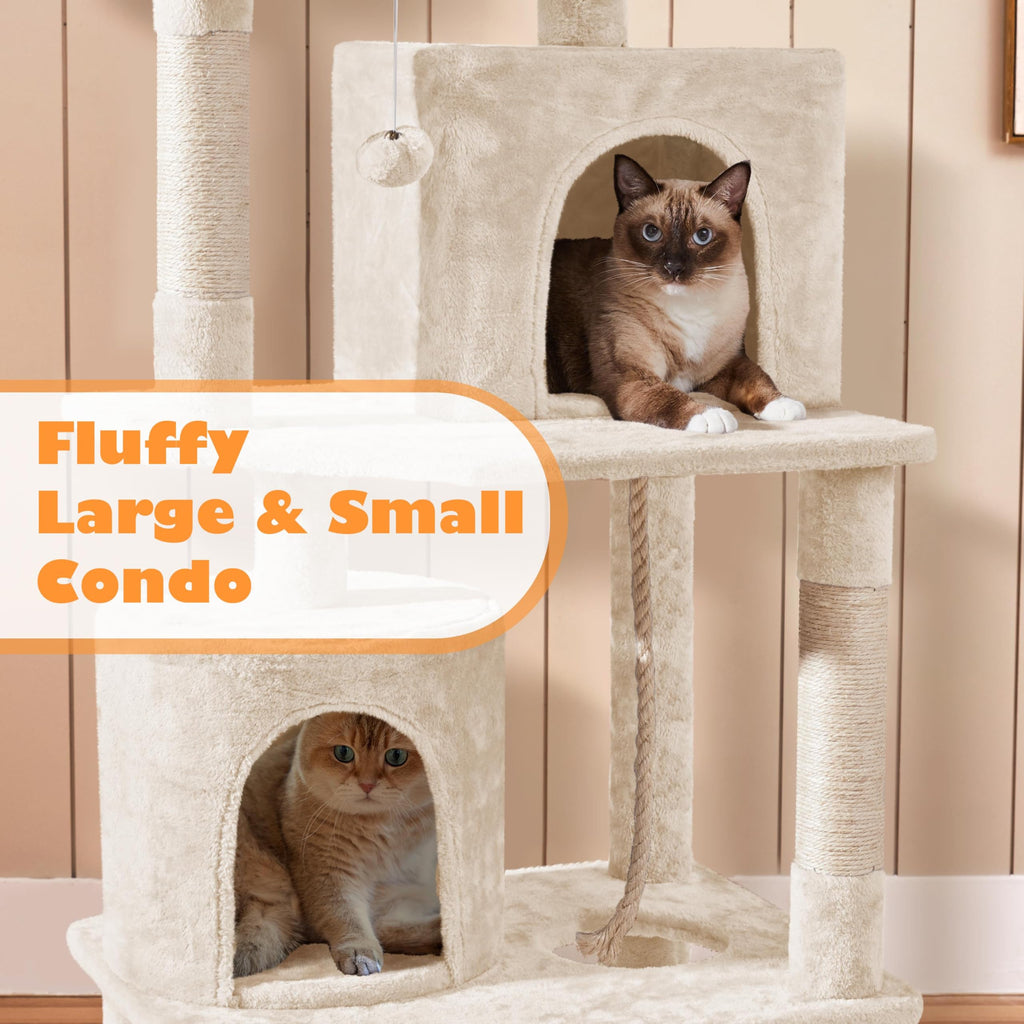 Beige 70.5in Multi-Level Cat Tree B504704