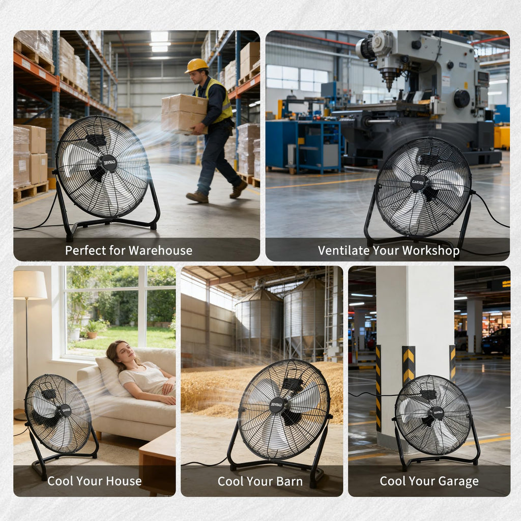 20-Inch 3-Speed Metal Floor Fan P360680