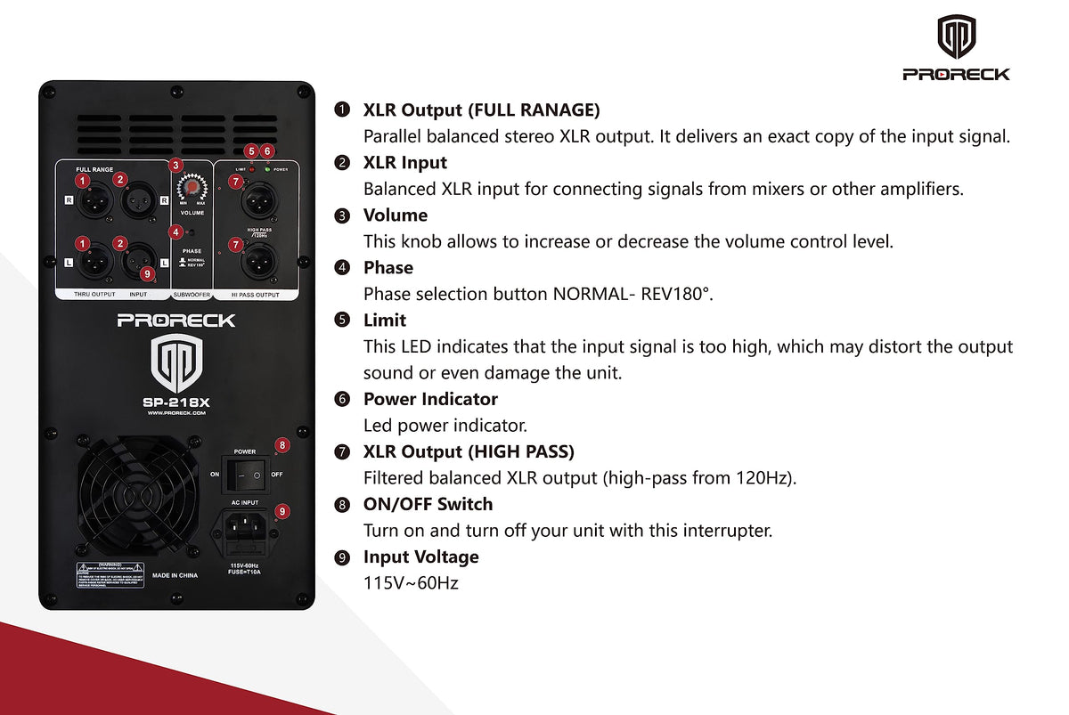 Active Powered PA DJ Subwoofer Cabinet Dual 18 inch 5000W with Class-D Amplifier, Black A5061
