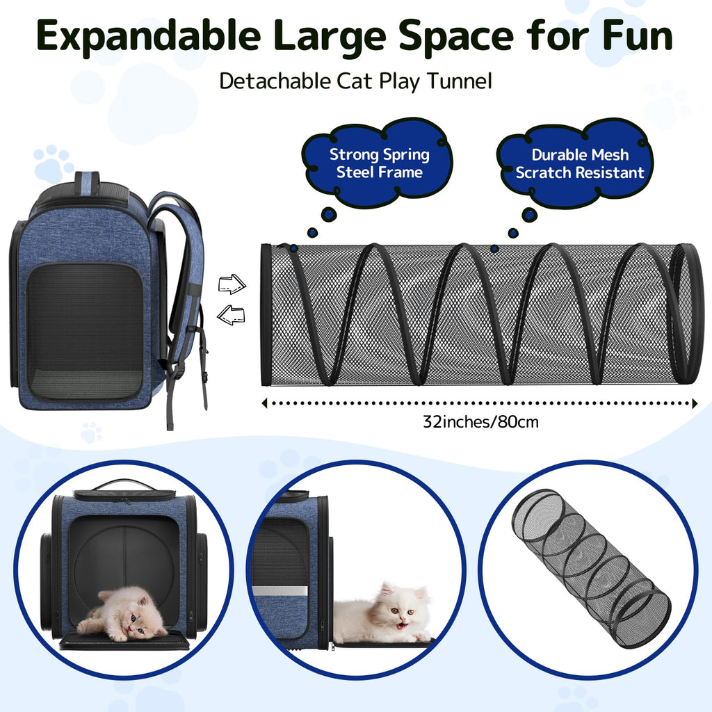 Cat Backpack with Play Tunnel V1598