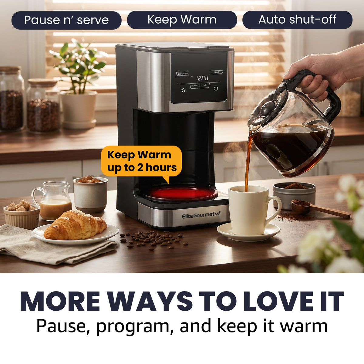 12-Cup Programmable Drip Coffee Maker U20450