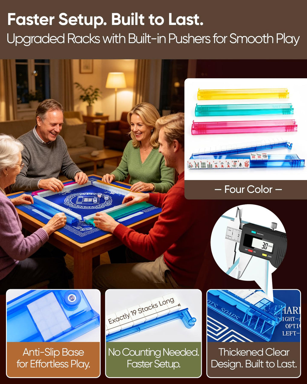 American Mahjong Tile Set with Game Accessories X480