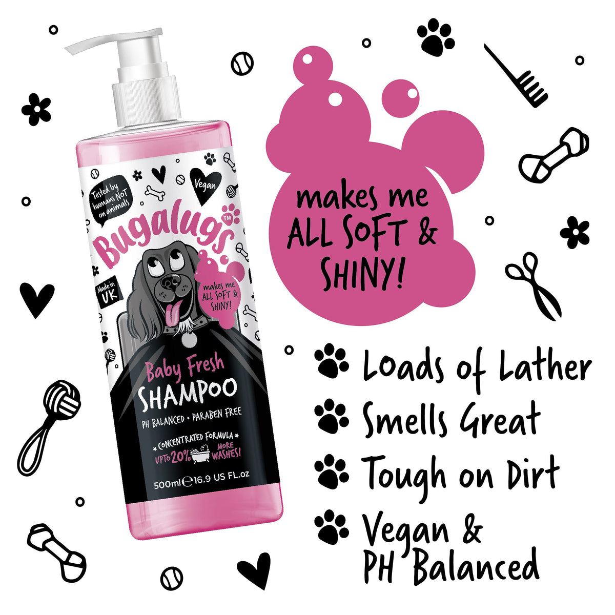 Baby Powder Scent Dog Shampoo 16.85 FL Oz F9639