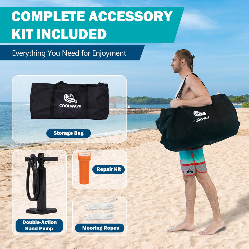 Inflatable Water Hammock Floating Dock with Cup Holders R67913