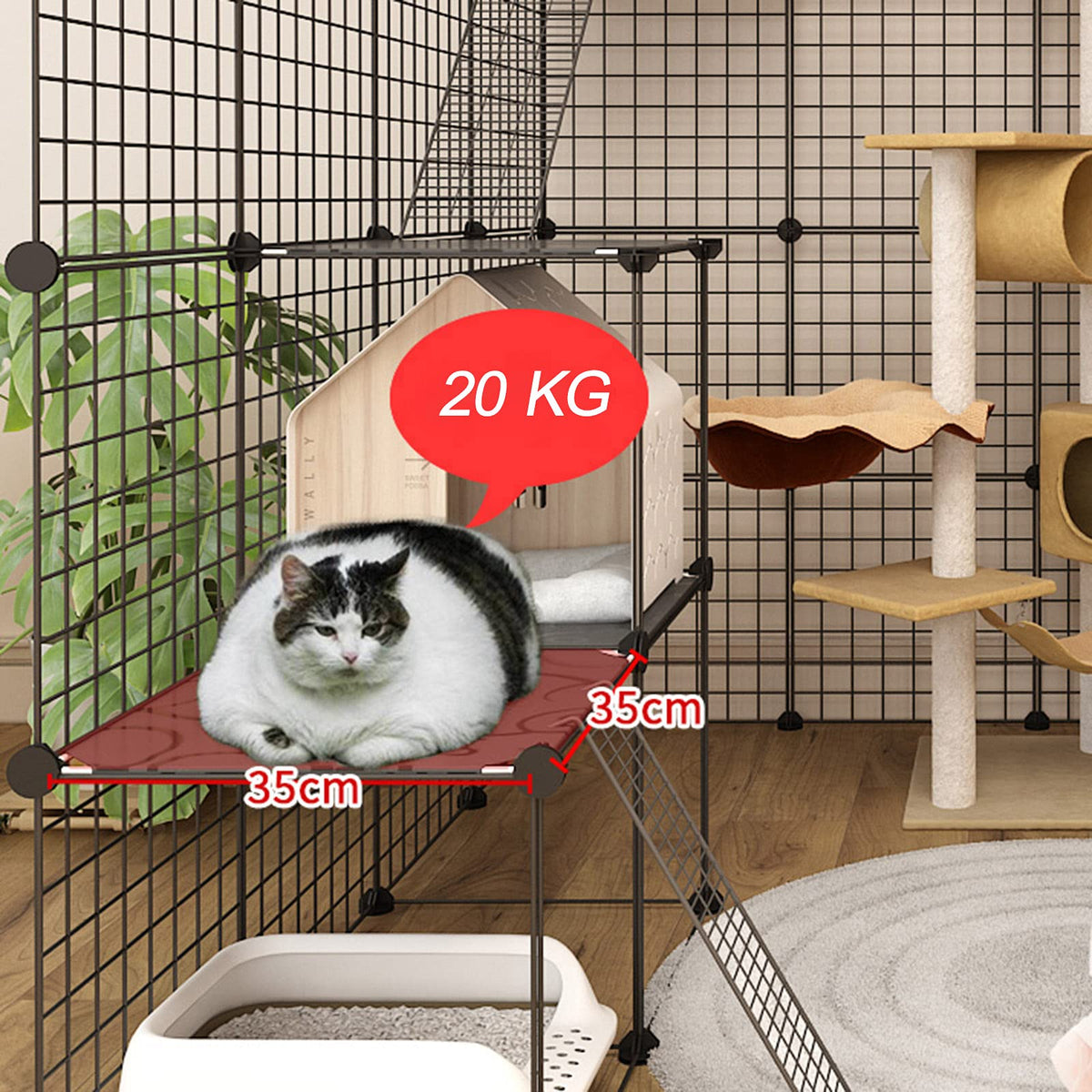 Metal Wire Small Animal Cage 147 * 75 * 110cm S26515