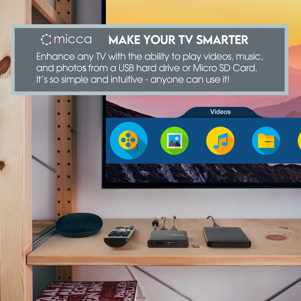 4K Ultra-HD USB and microSD Media Player O251724