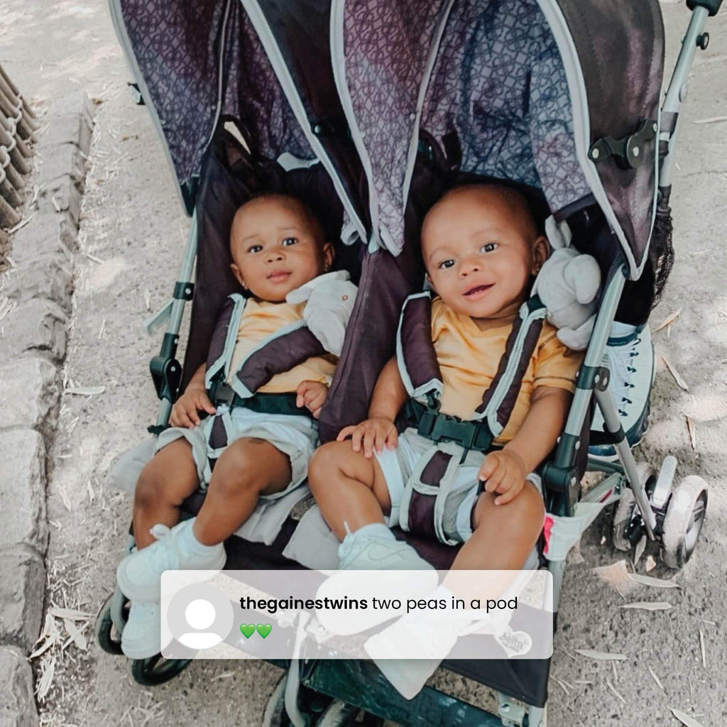 Side by Side Stroller with Recline, Storage & Compact Fold Y89548