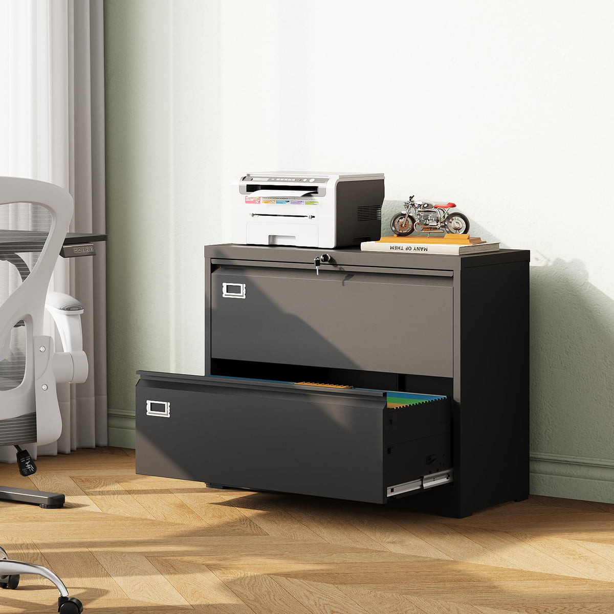 2 Drawer File Cabinet with Lock O25365