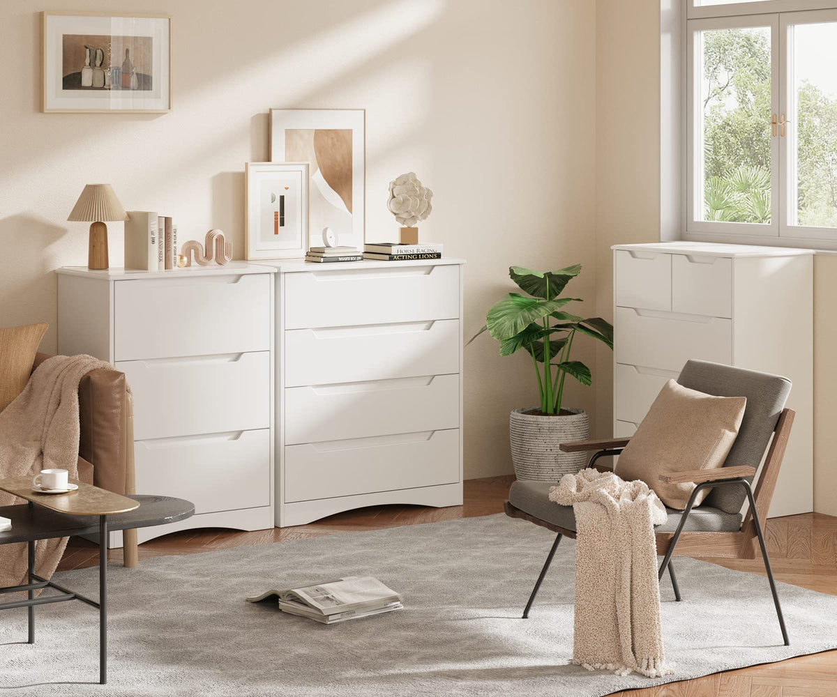 White 4 Drawer Dresser Z8188