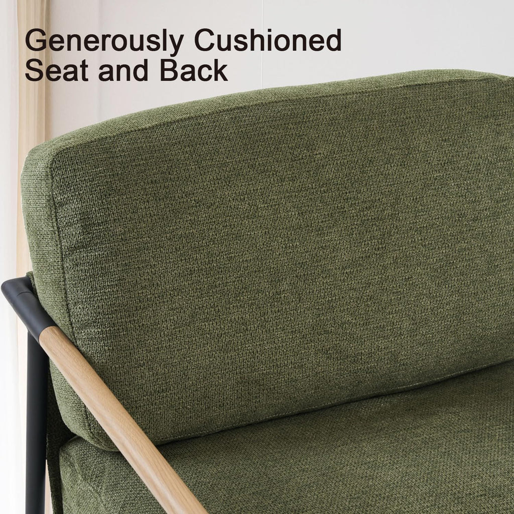 Green Chenille Accent Chair Set of 2 X243646