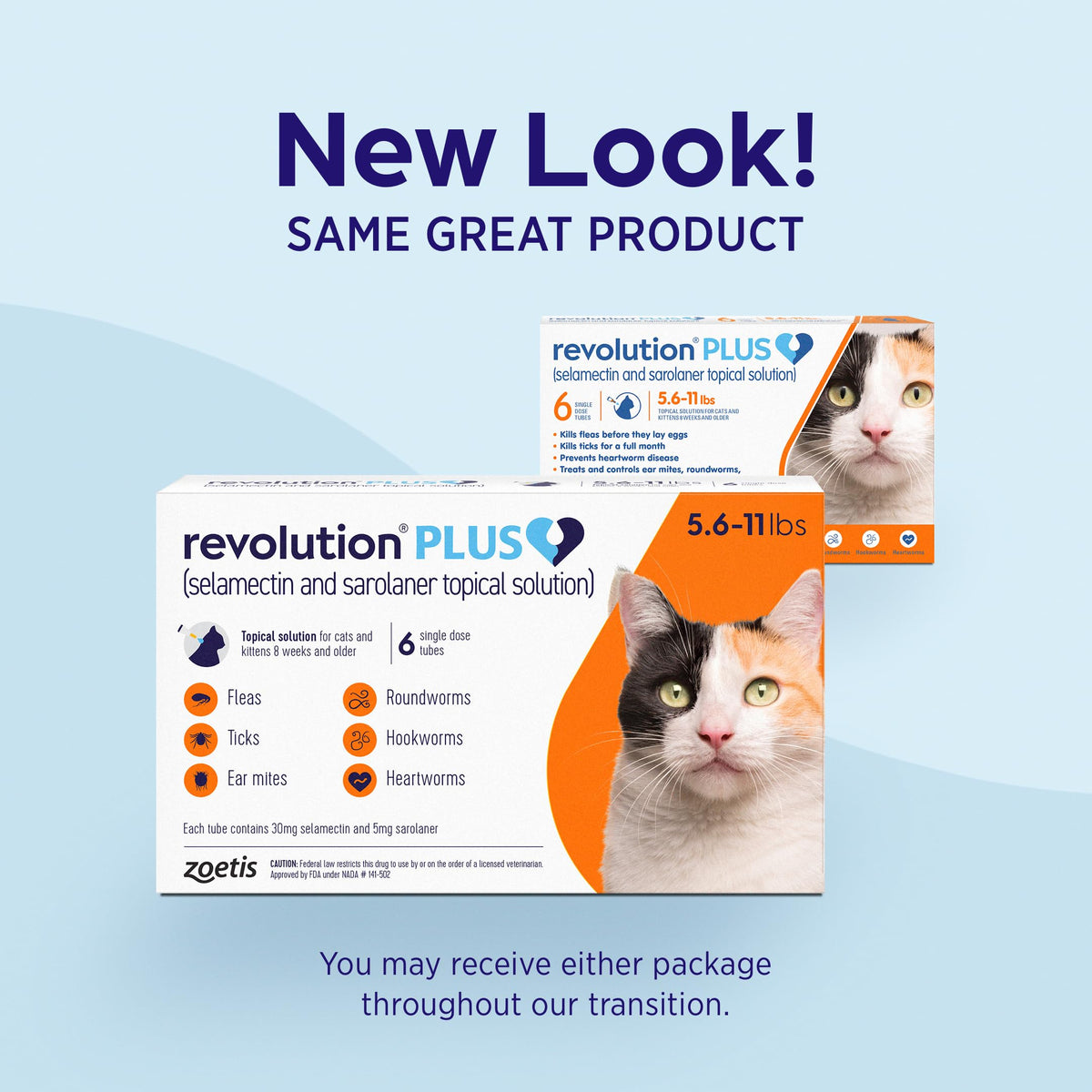 Topical Solution for Cats 5.6-11 lbs 1-Month Supply C1240