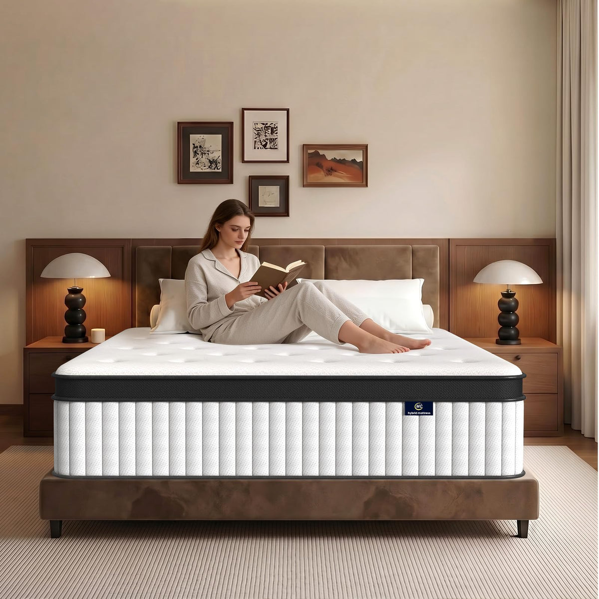 12 Inch Fiberglass Free Hybrid Mattress S371896