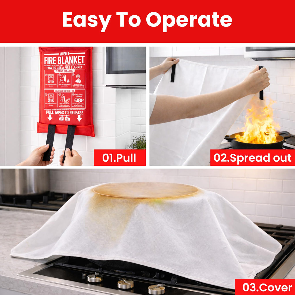40" x 40" 4 Pack Fire Blanket X21694
