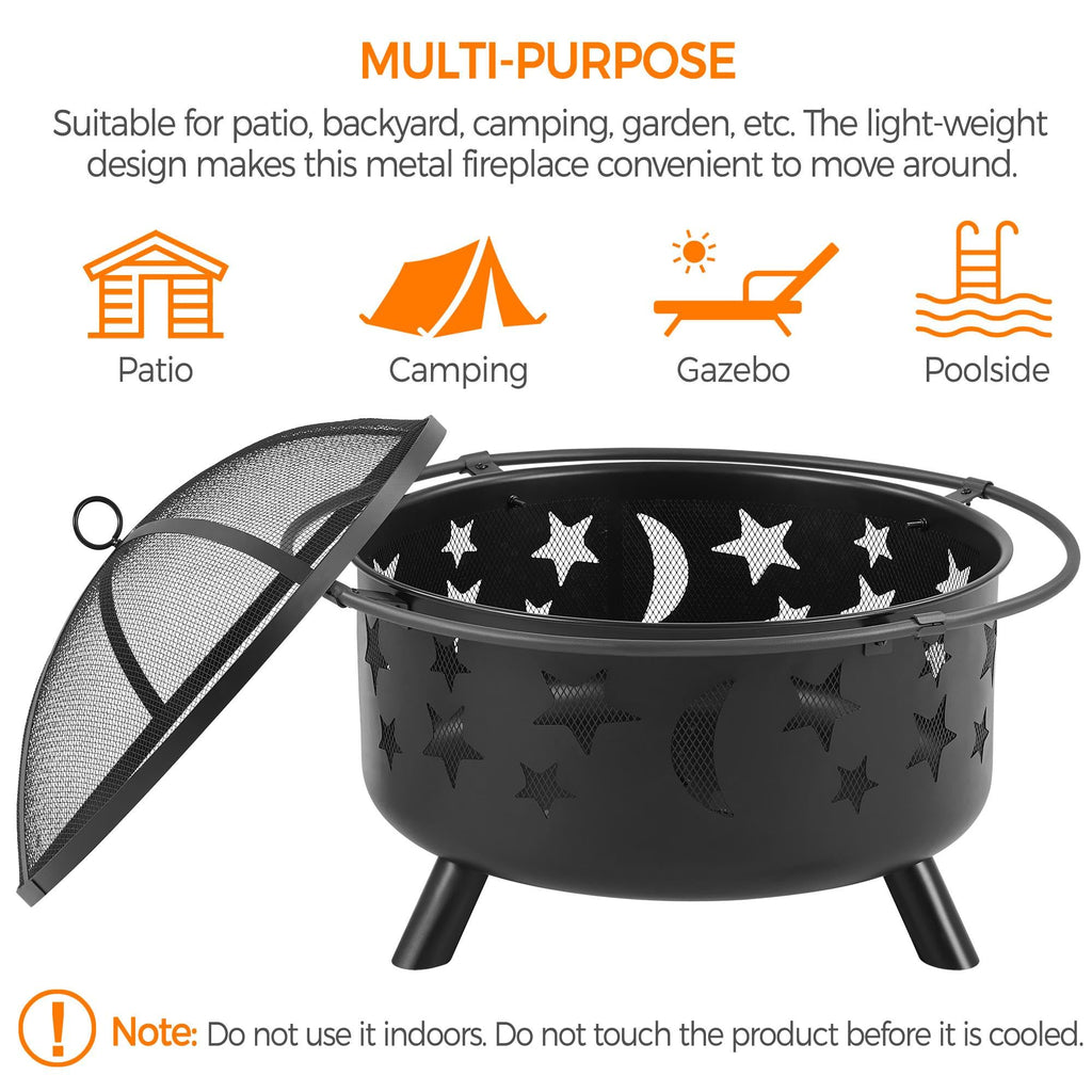 30in Wood Burning Fire Pit F2706