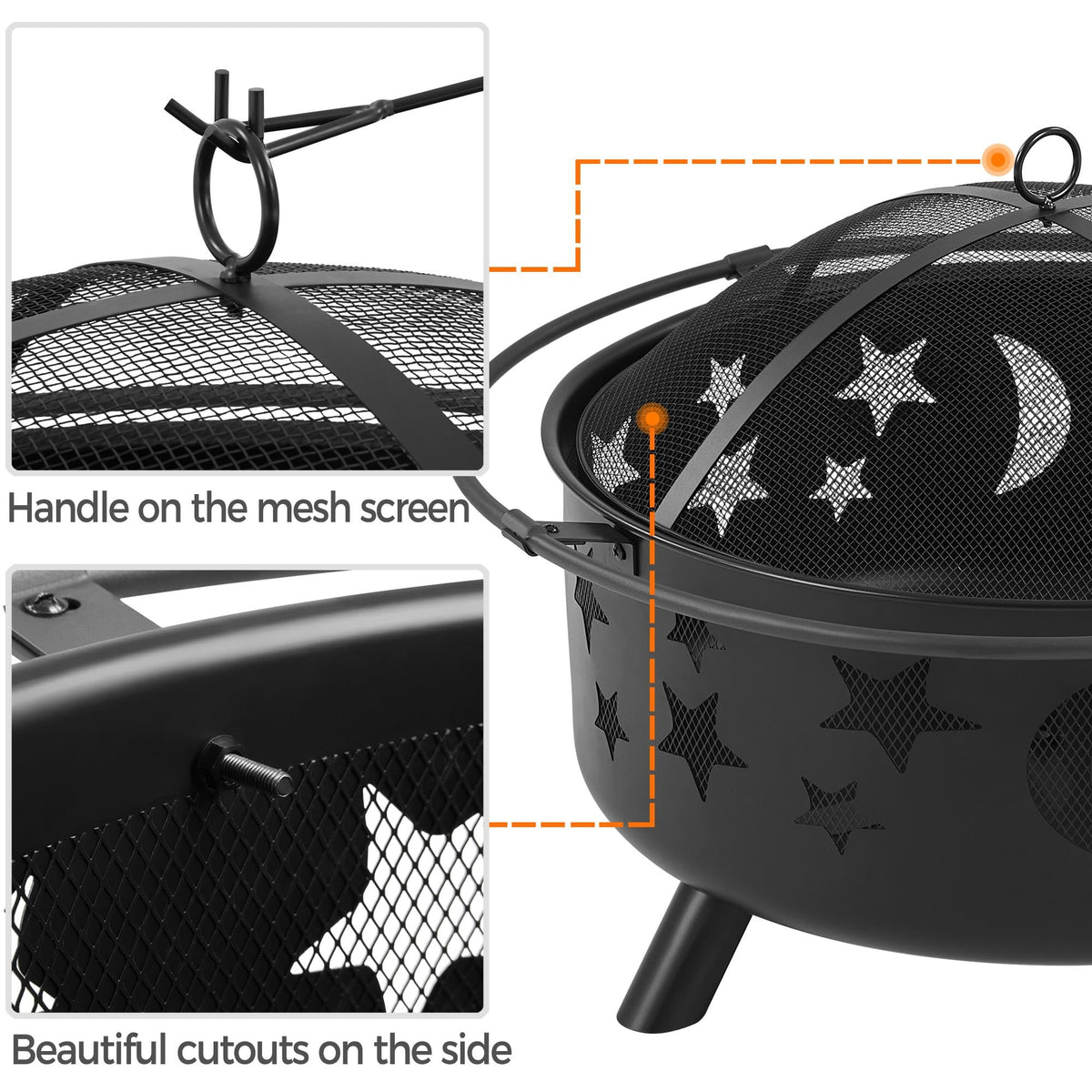 30in Wood Burning Fire Pit F2706