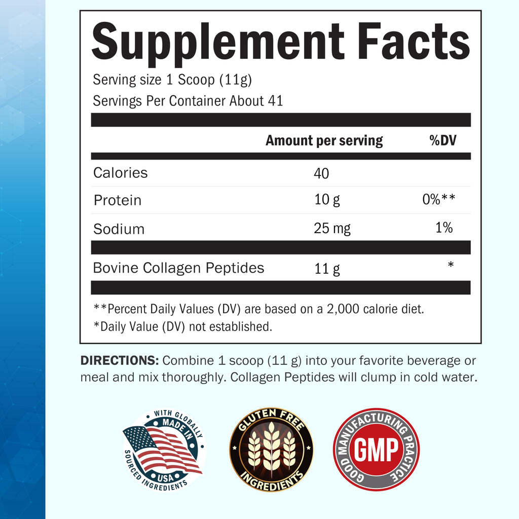 Unflavored Collagen Peptides Powder 16oz N82561