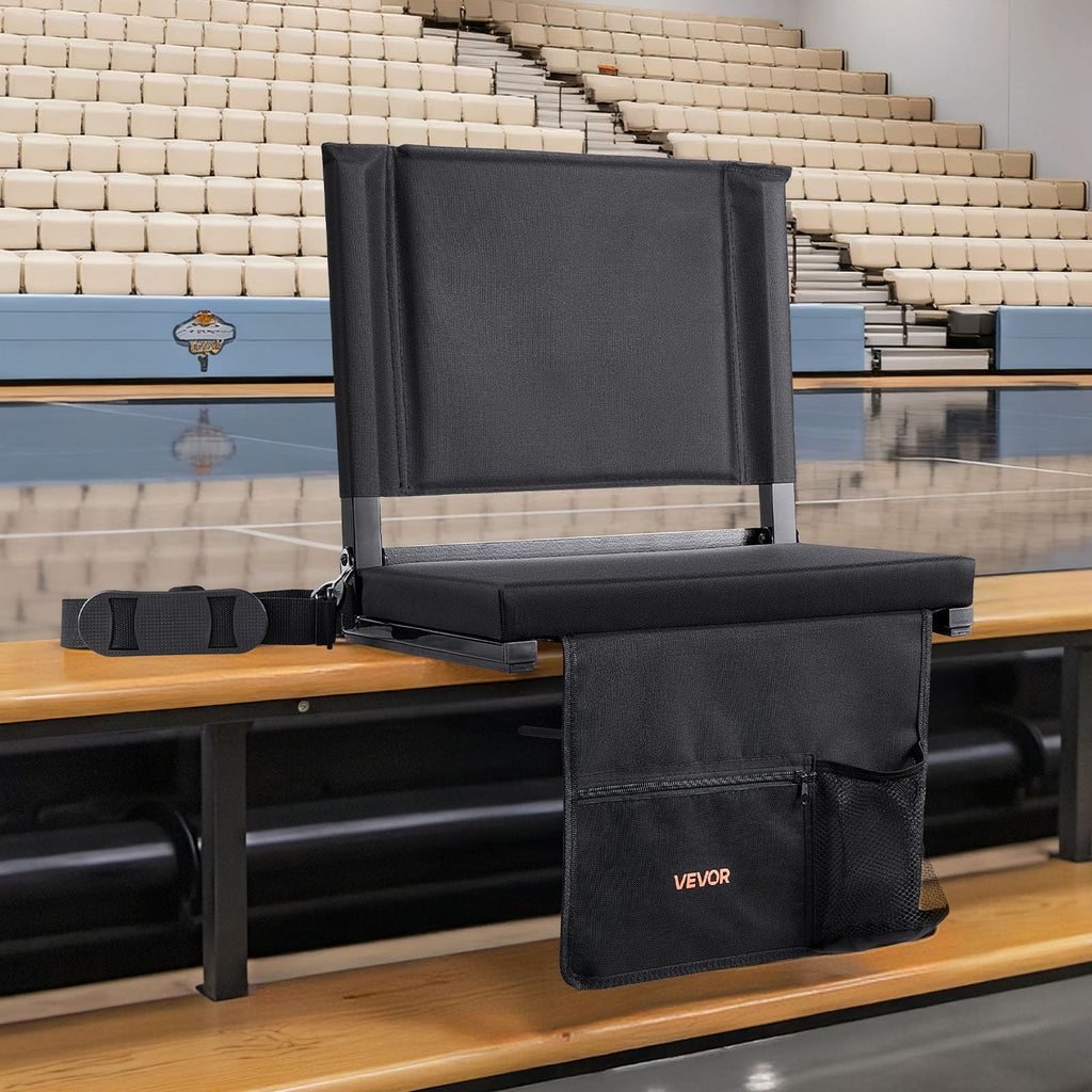 Folding Bleacher Seat with Back Support and Cushion Z477454