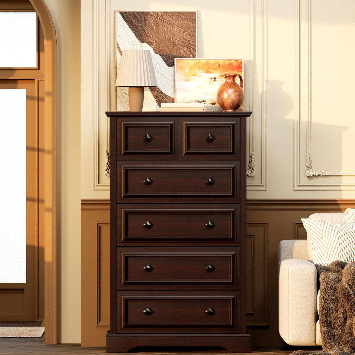 6 Drawer Cherry Dresser W459558