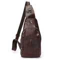 Crocodile Leather Sling Bag with Leather Strap L496999