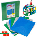 Green Blue White 10x10" Building Bricks Baseplates 4 Pack I7035