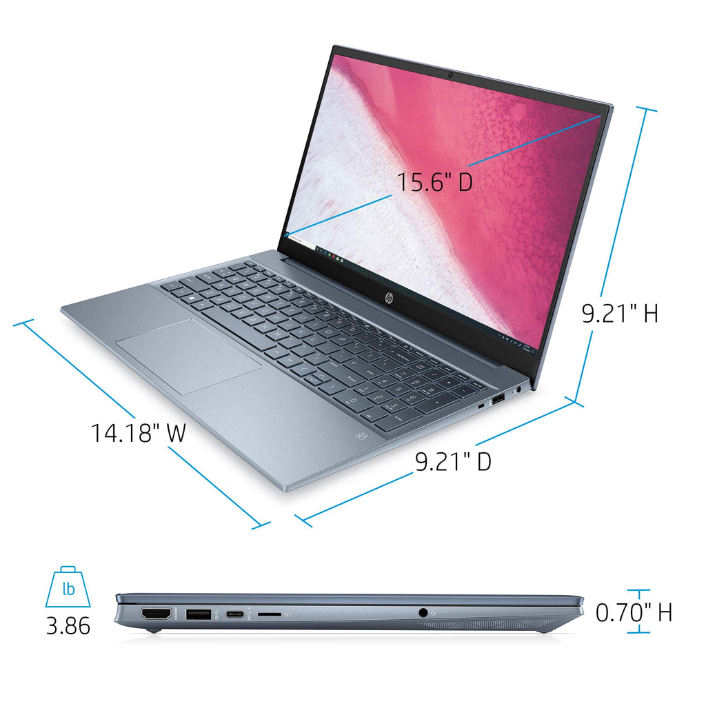 15.6" FHD Laptop AMD Ryzen 5 5500U 8GB 512GB SSD Windows 10 Horizon Blue K85884
