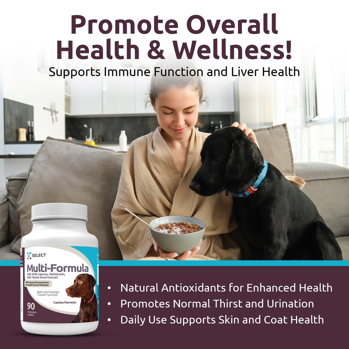 90 Tablets Beef Flavor Dog Multivitamin A468