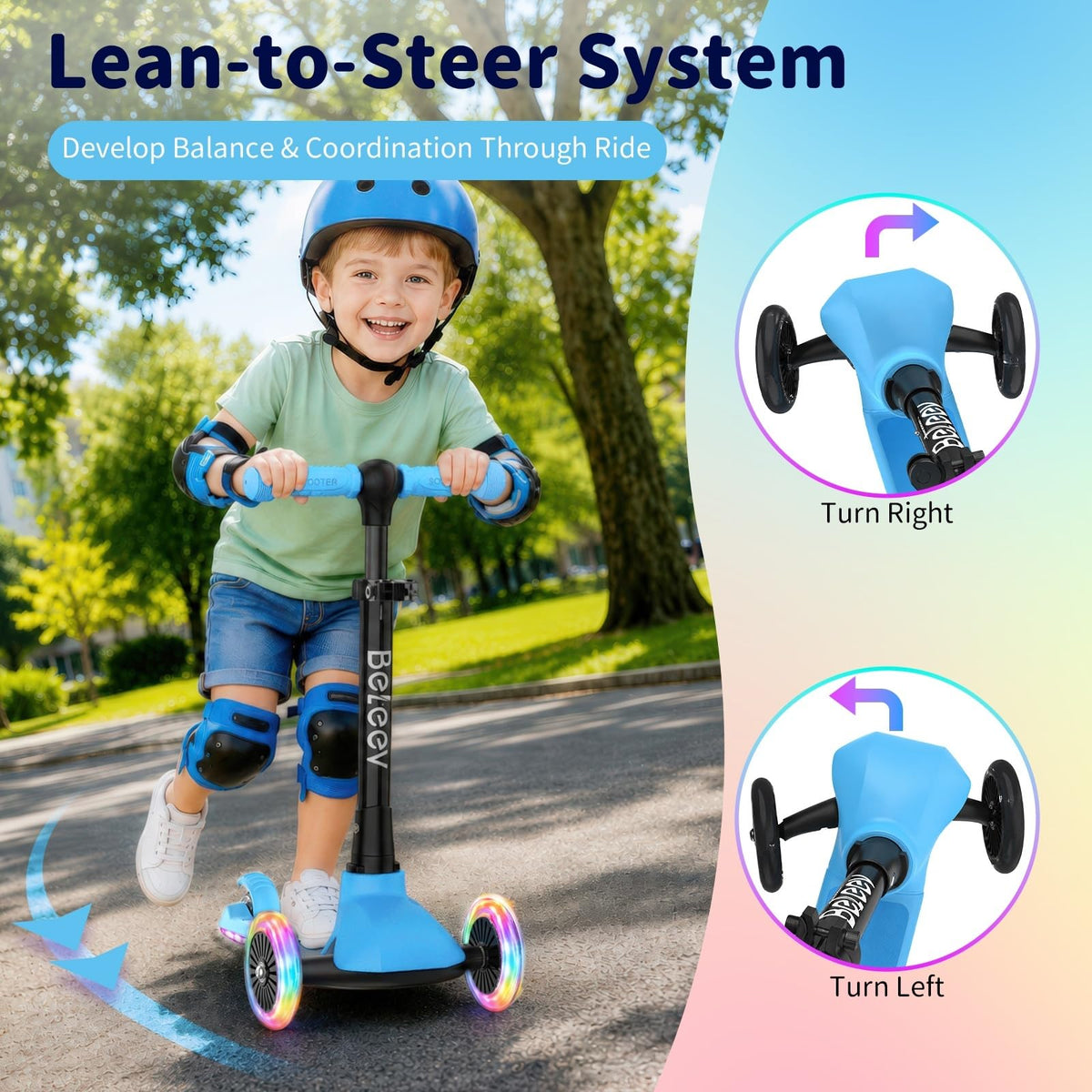 Light Up Deck & Wheels Scooter I345