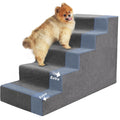 23”H Grey 5 Steps Non-Slip Foam Pet Stairs R93235