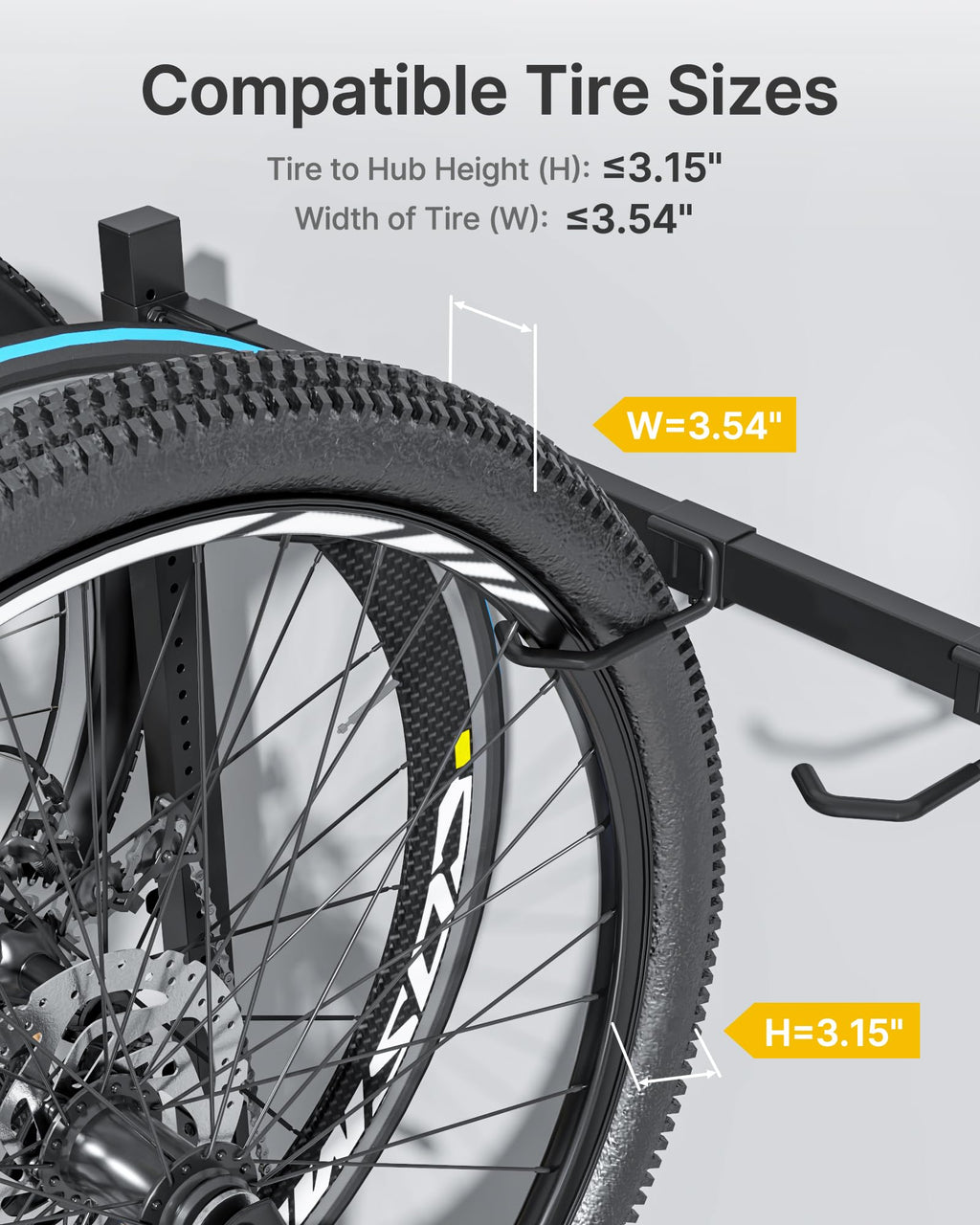 Freestanding Bike Storage Rack with Wheels for 3 Bikes M160060