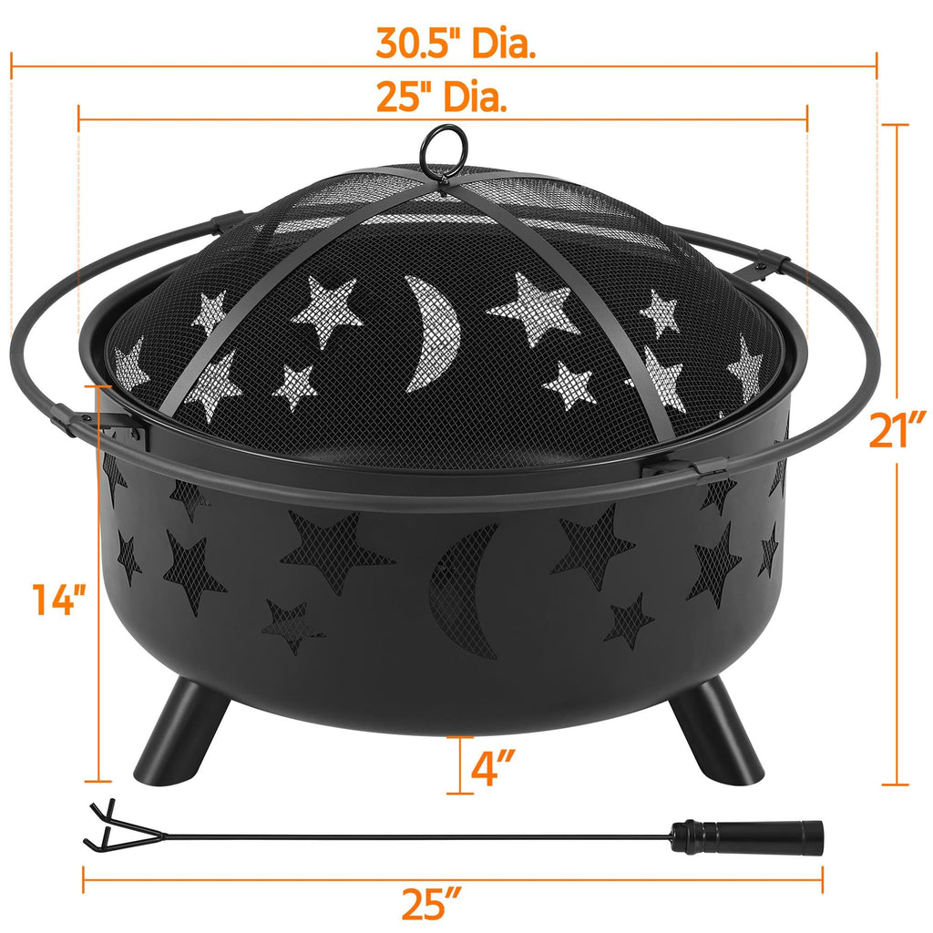 30in Wood Burning Fire Pit F2706