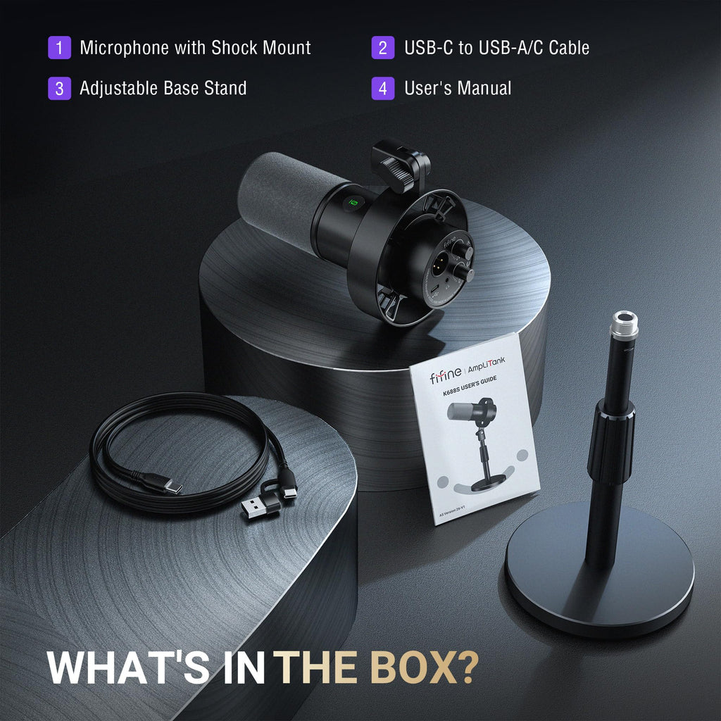 XLR/USB Dynamic Microphone with Desktop Stand P50989
