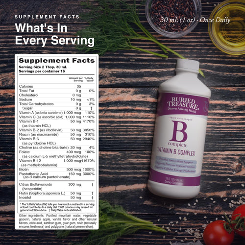 16 Fl oz Liquid Sugar-Free B Complex Vitamins Z954