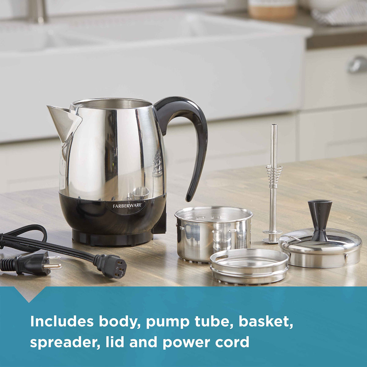 4-Cup Stainless Steel Coffee Percolator A4970