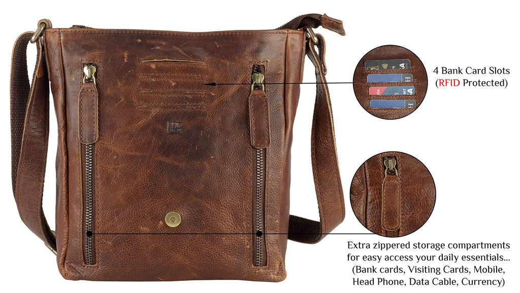 Genuine Leather Crossbody Purse and Handbags D6841